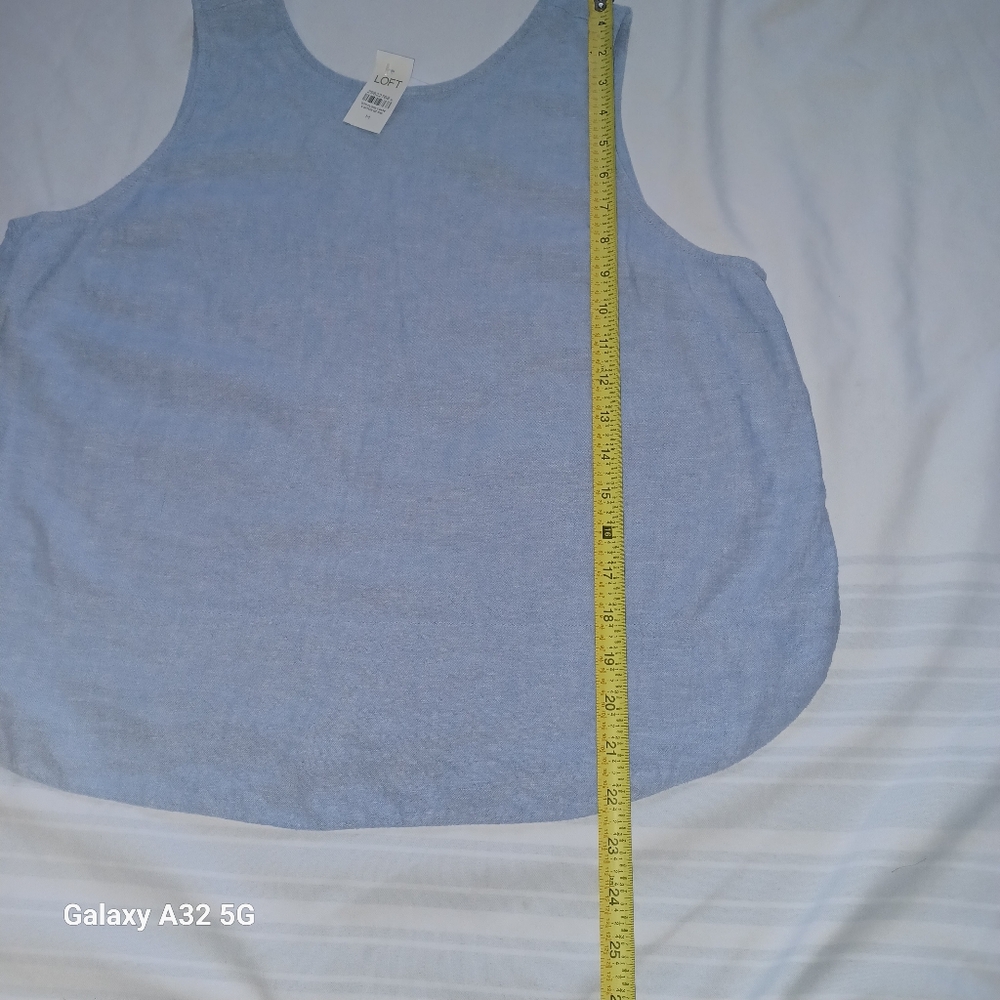 LOFT New Women Size M Light Blue Sleeveless Tank Top Size M - Picture 8 of 10